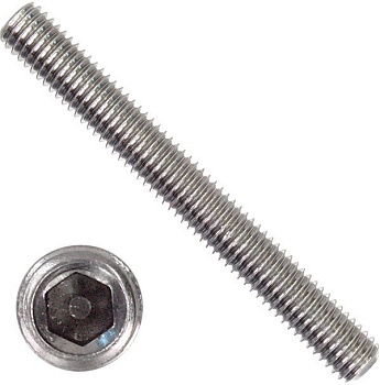 Винт установочный с засверленным концом М3х4 DIN 916 нержавеющая сталь А2