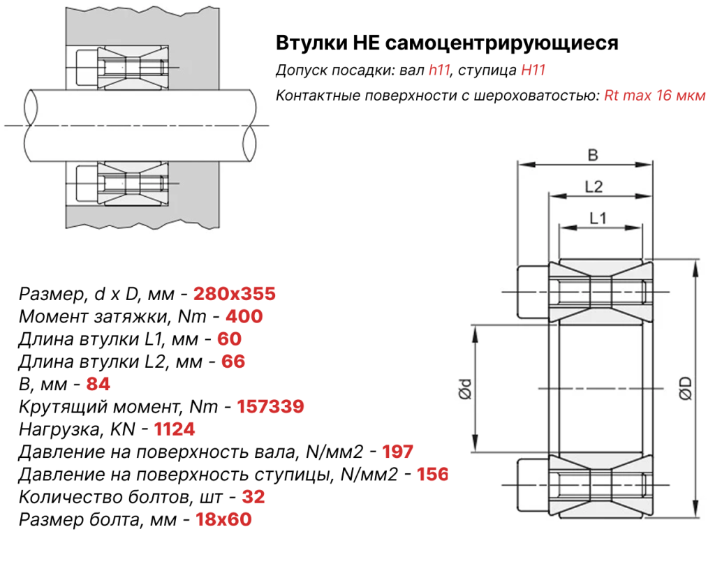 Чертеж втулка зажимная ВК40 280х355 Чертеж втулка зажимная ВК40 280х355